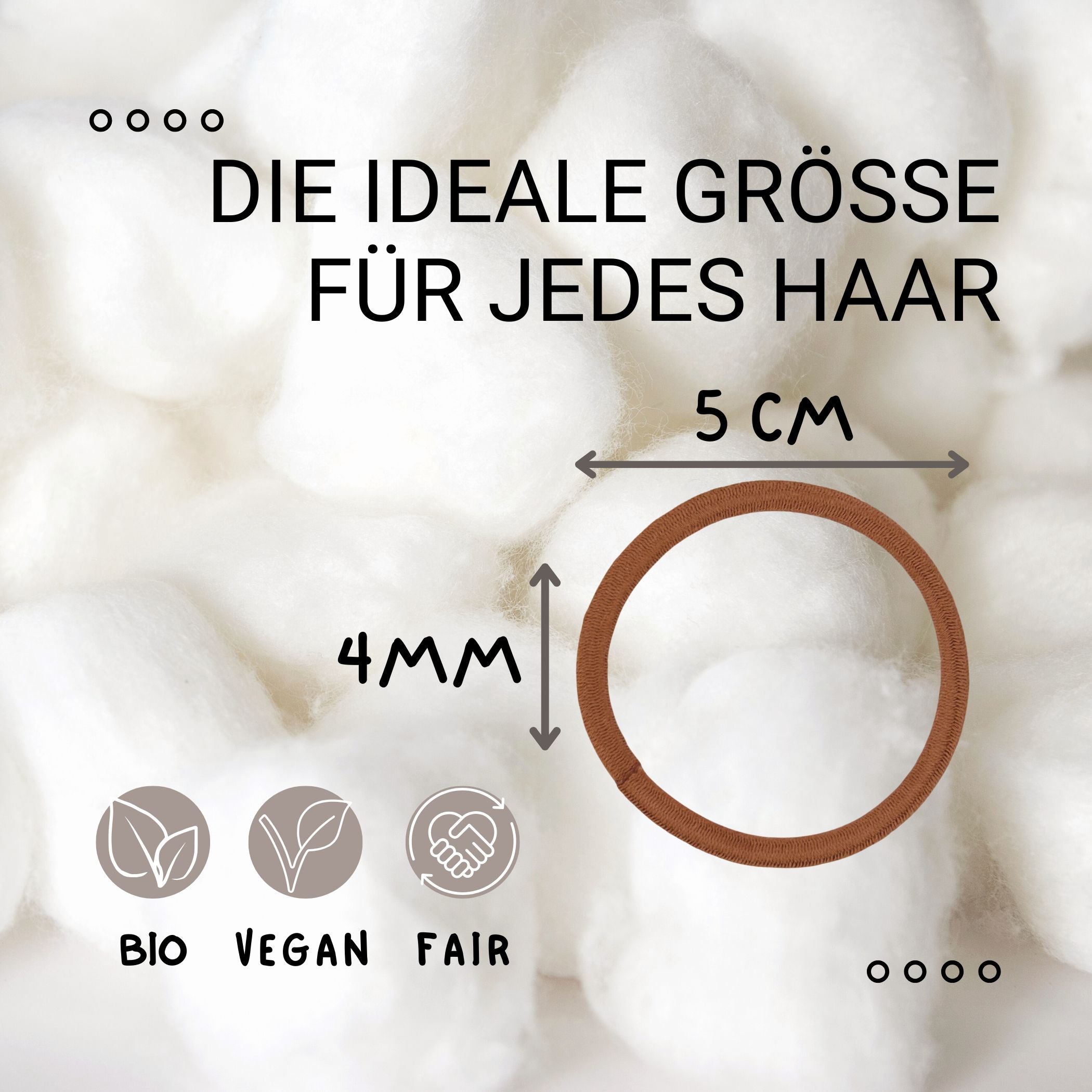 Haarallerliebst Haargummi Damen 20er Set – Haargummis ohne Metall aus Bio-Baumwolle & Naturkautschuk - HAARallerliebst