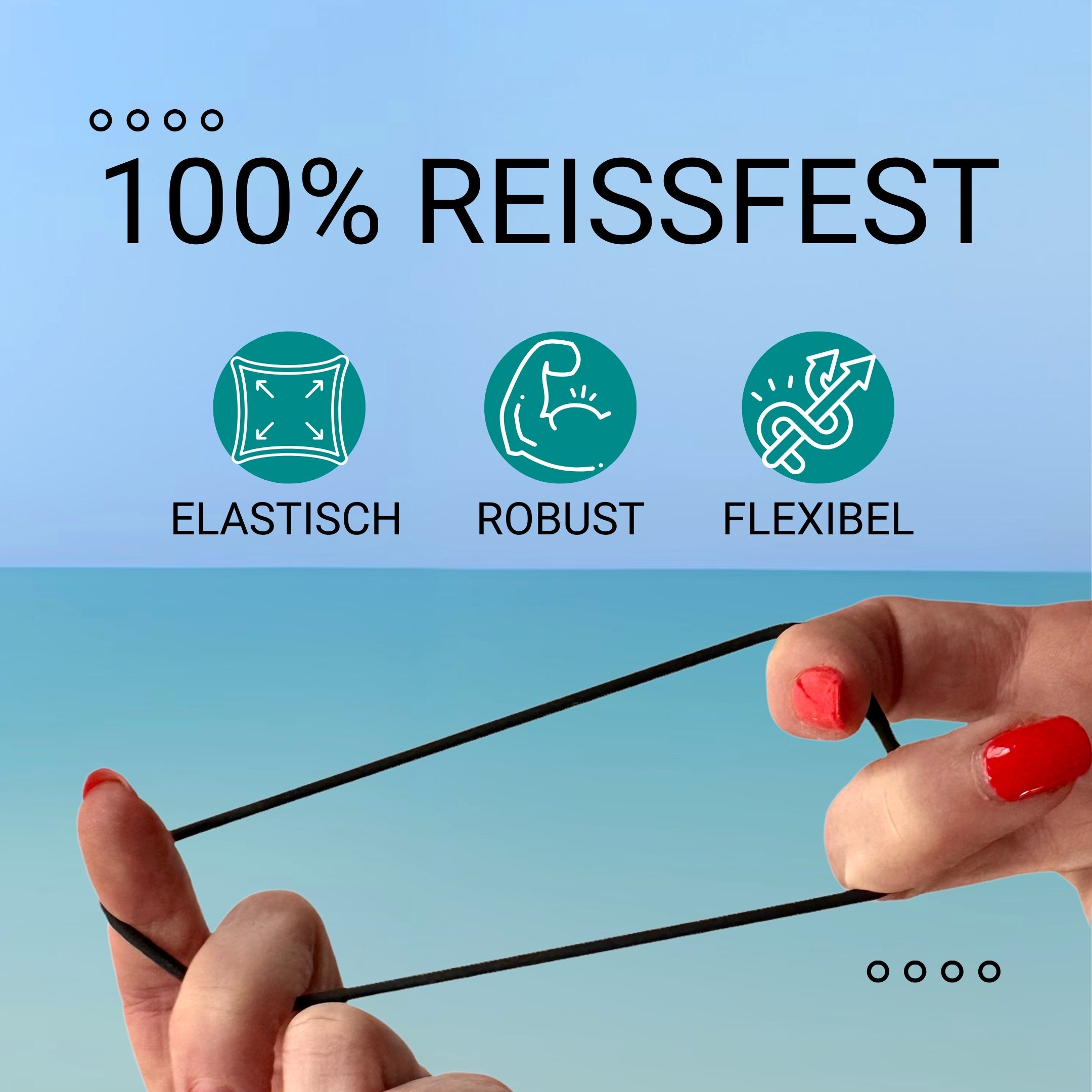 Silikon Haargummis (schwarz | 9 Stück) extra starker Halt - HAARallerliebst