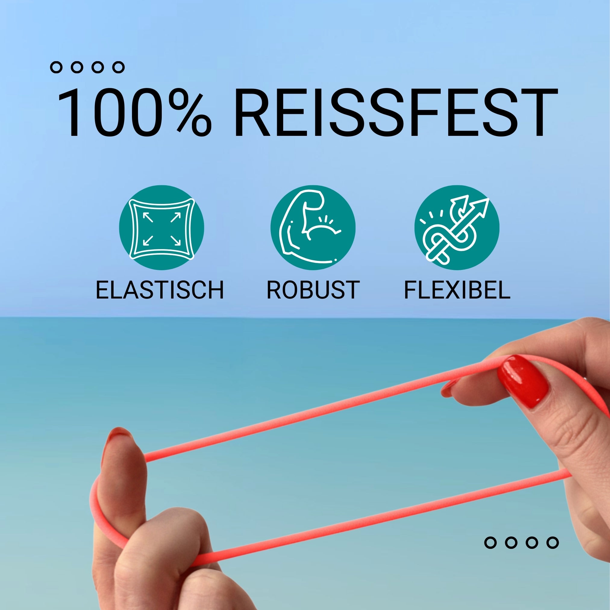 Silikon Haargummis (Lachs| 9 Stück) extra starker Halt ) - HAARallerliebst