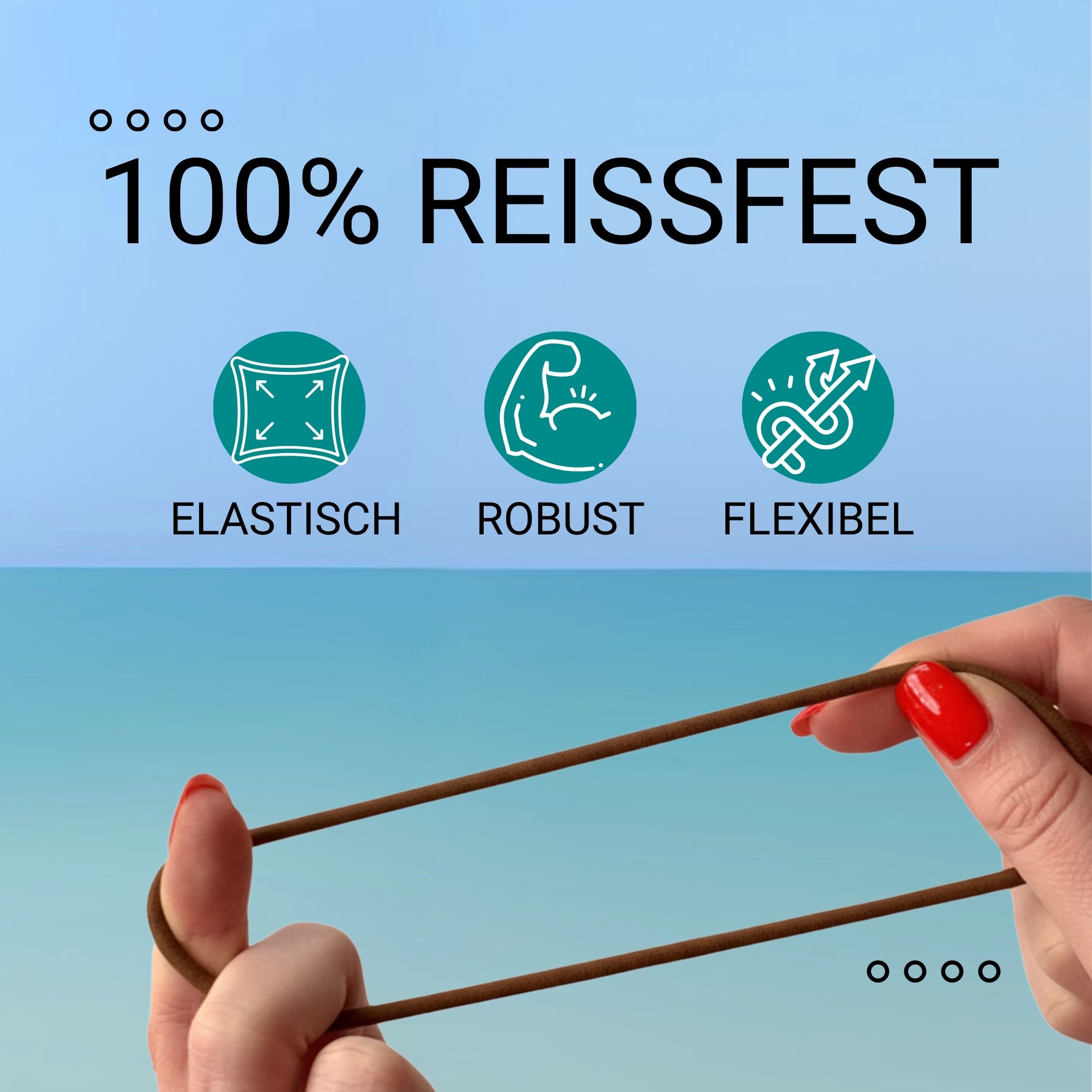 Silikon Haargummis (braun | 9 Stück) extra starker Halt - HAARallerliebst