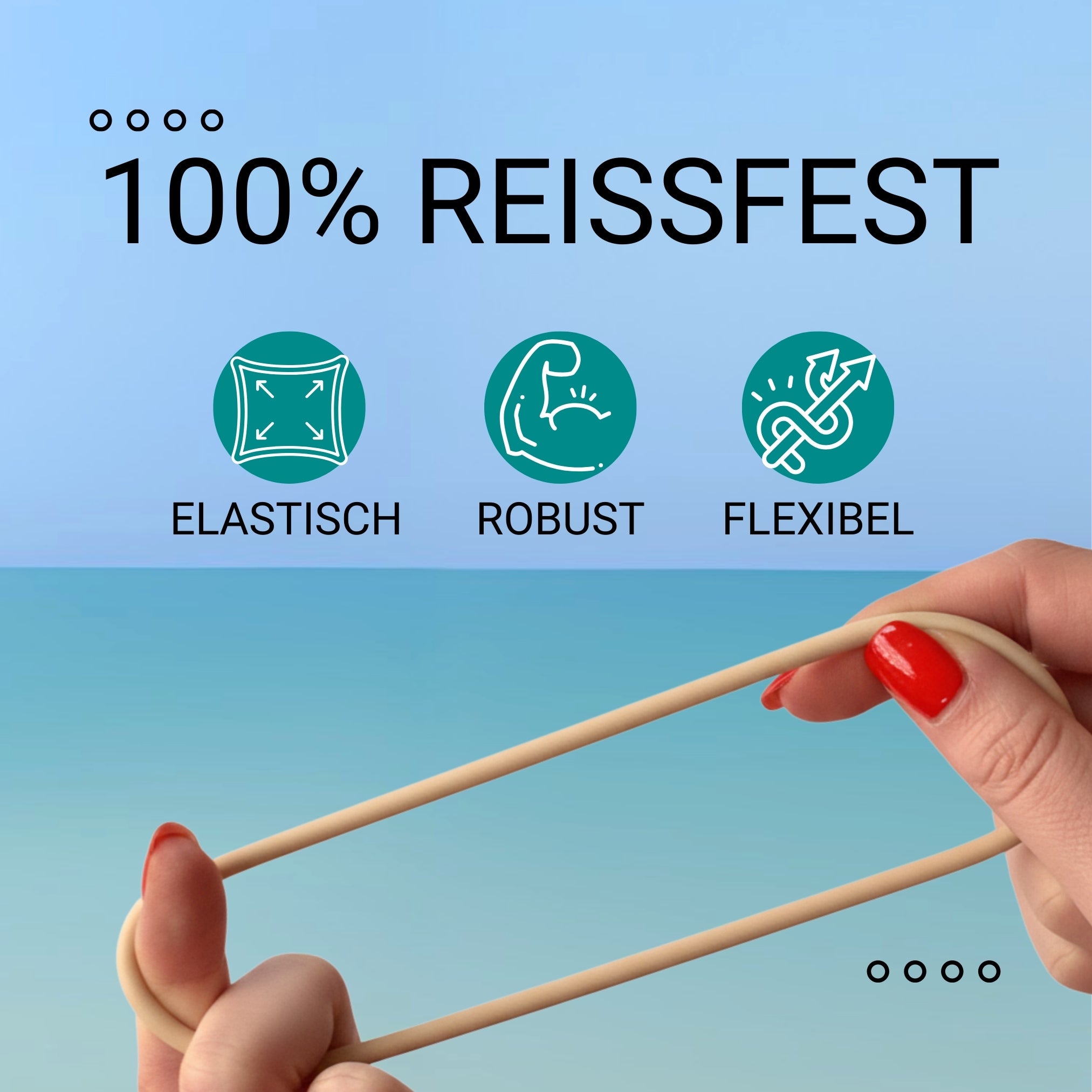 Silikon Haargummis (beige | 9 Stück) extra starker Halt - HAARallerliebst