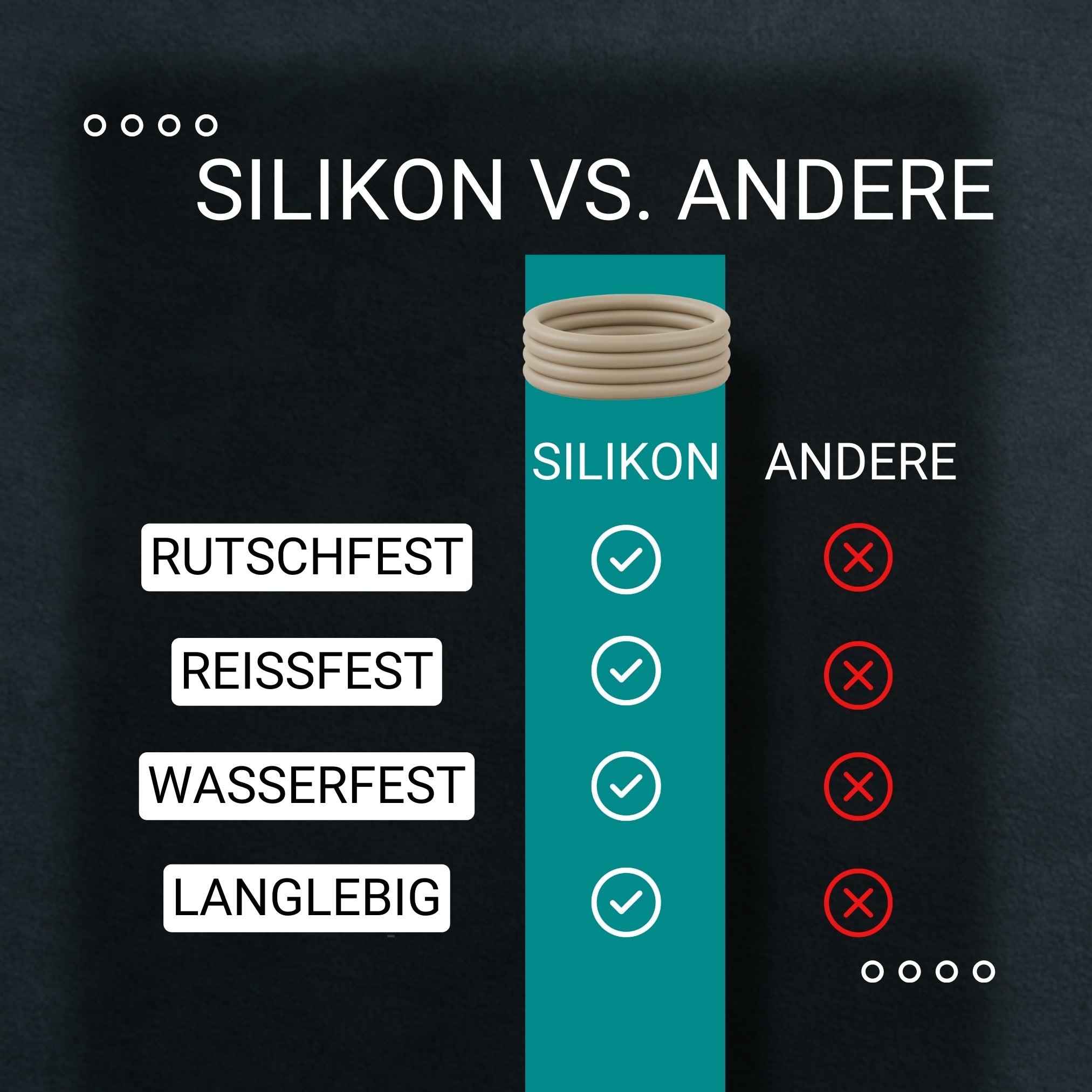 Silikon Haargummis (beige | 9 Stück) extra starker Halt - HAARallerliebst