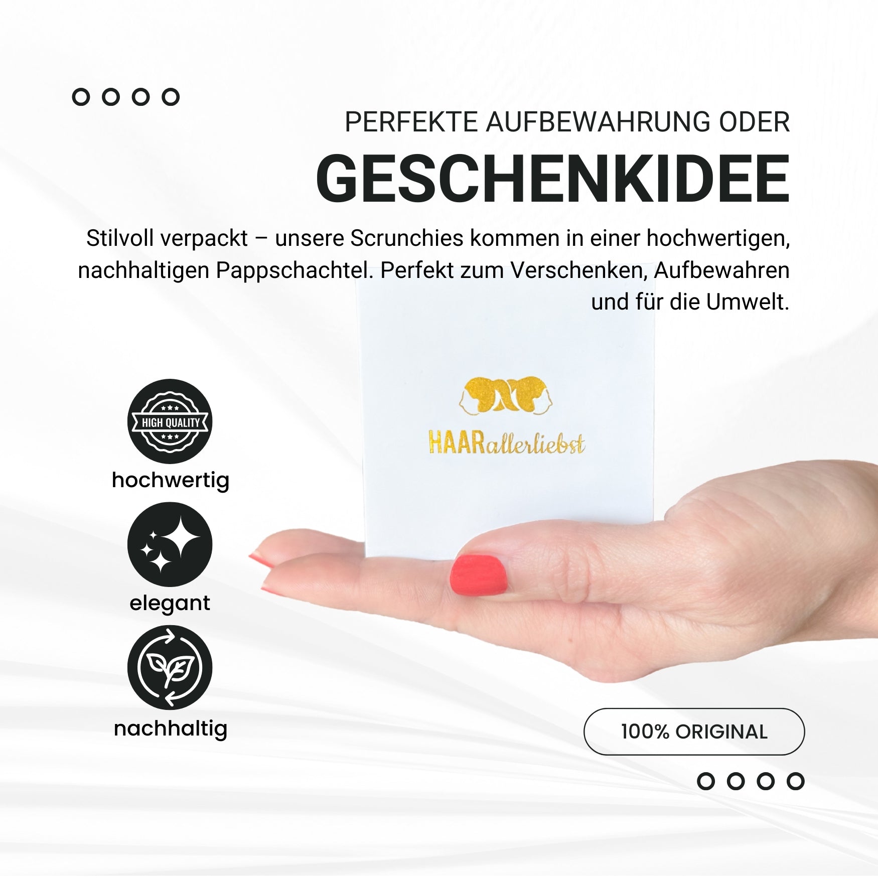 Seiden Scrunchies braun schwarz (dünn | 4 Stück) - HAARallerliebst