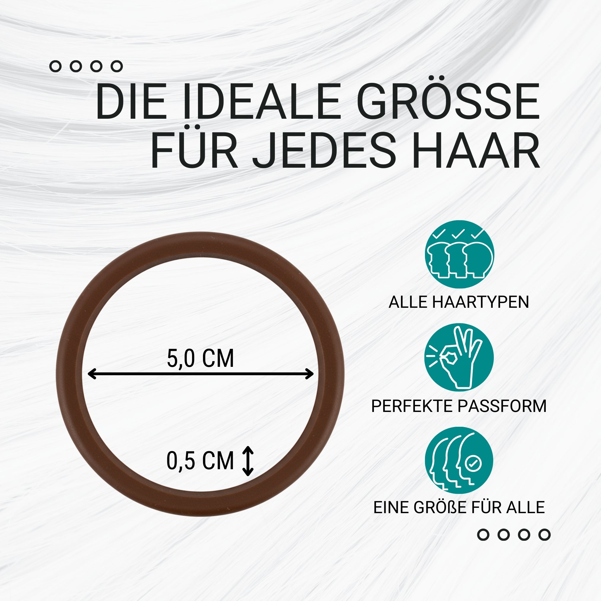 Silikon Haargummis (braun | 9 Stück) extra starker Halt - HAARallerliebst