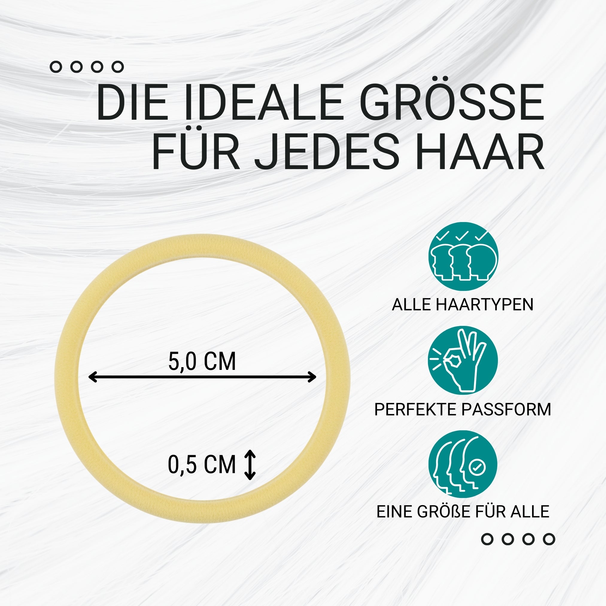 Silikon Haargummis (gelb | 9 Stück) extra starker Halt - HAARallerliebst