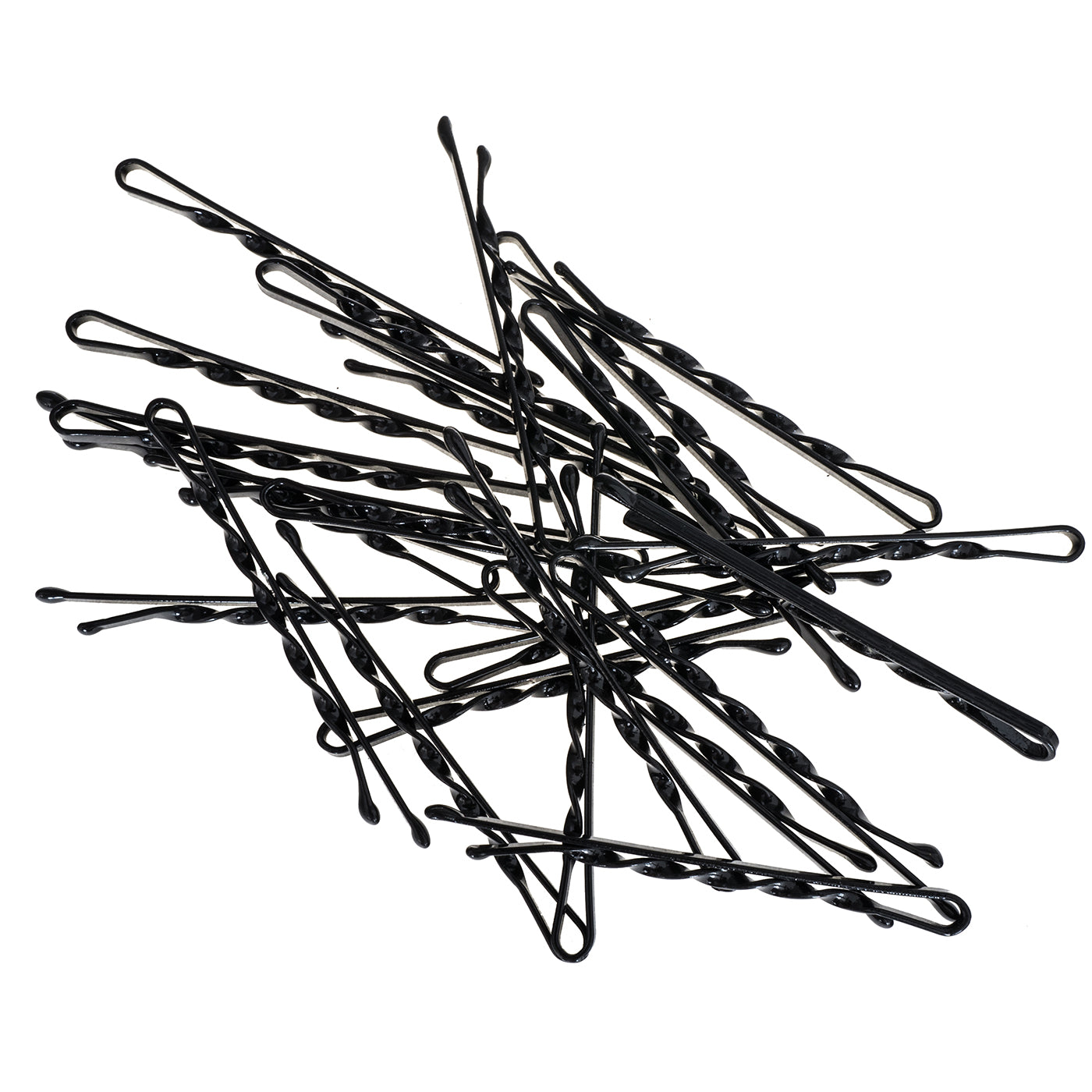Bobby Pins starker Halt (24 Stück | schwarz | 5cm) gedreht - HAARallerliebst