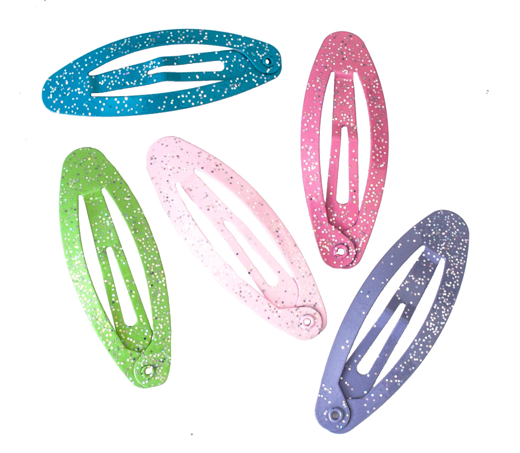 Haarspangen oval (20 Stück | Glitzer) - HAARallerliebst