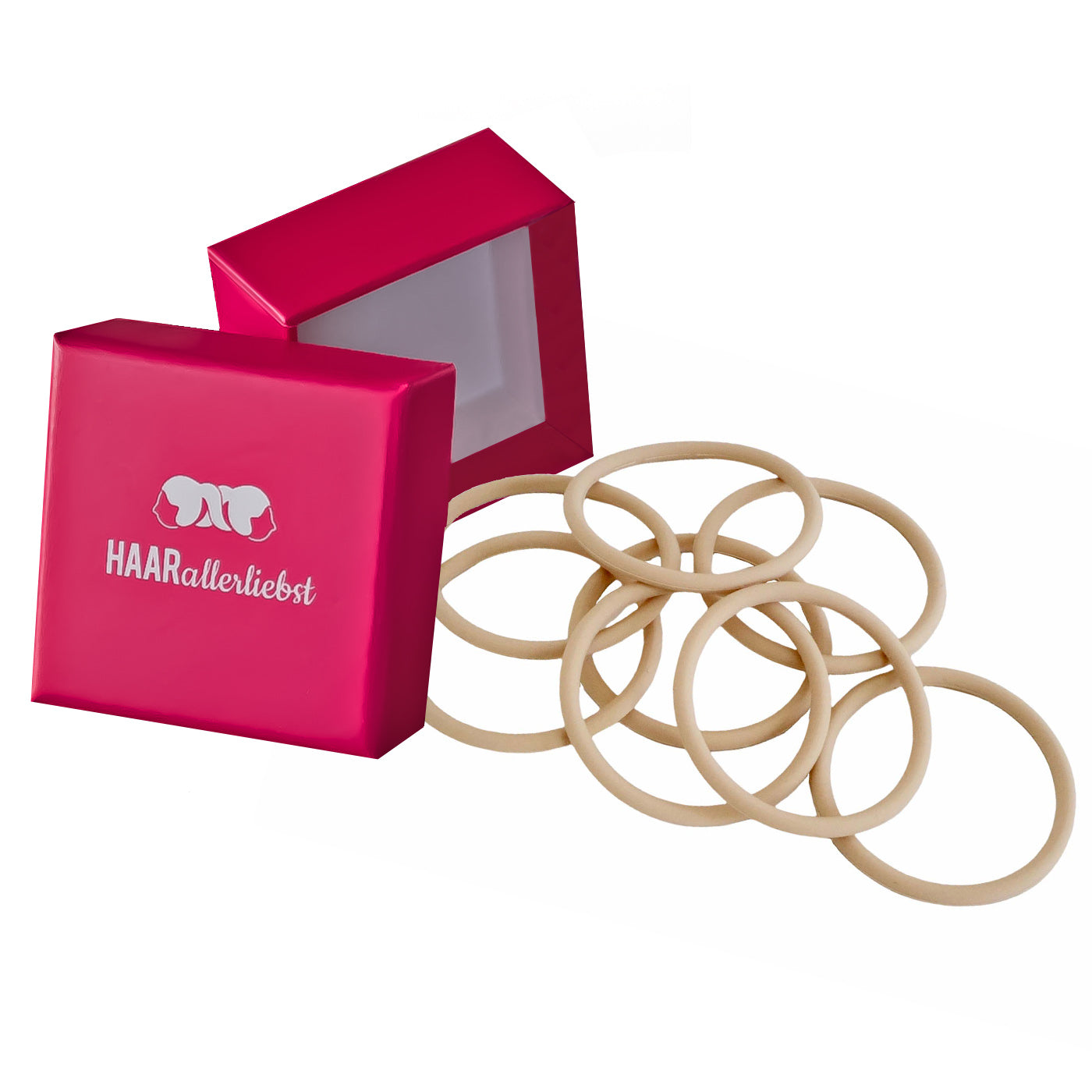 Silikon Haargummis (beige | 9 Stück) extra starker Halt - HAARallerliebst