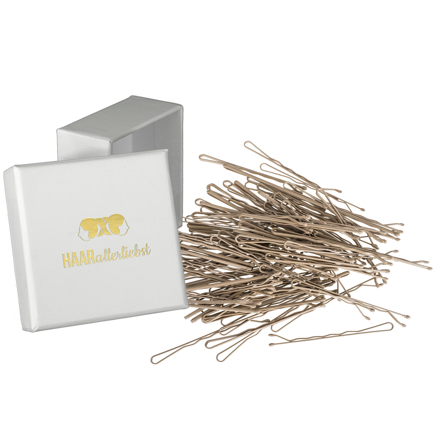 Bobby Pins für blondes Haar (beige | 5cm) - HAARallerliebst