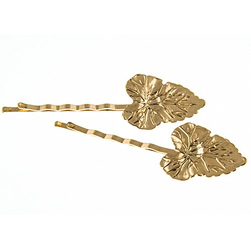 Haarspange Gold mit Blatt (2 Stück | 5cm) - HAARallerliebst