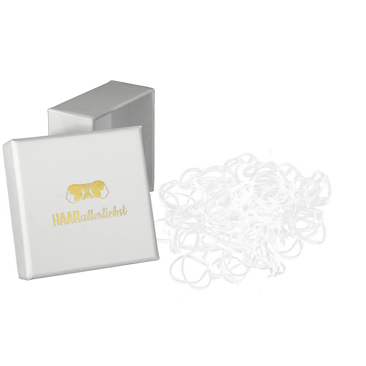 Haargummis mini klein (250 Stück | transparent | 1cm) - HAARallerliebst