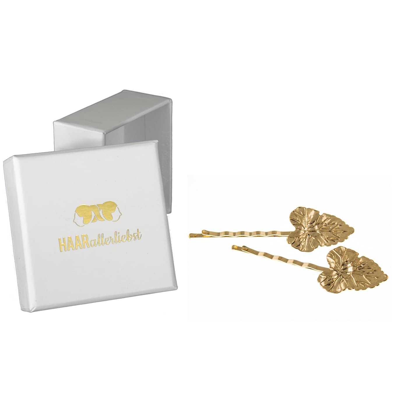 Haarspangen Goldene Blätter (2 Stück | 5cm) - HAARallerliebst