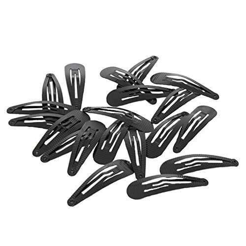 Haarspangen geriffelt (schwarz | 20 Stück | 49mm) - HAARallerliebst