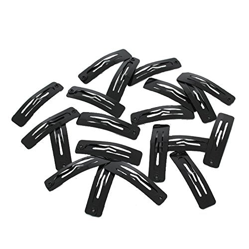 Haarspangen schwarz (rechteckig | 20 Stück | 39mm) - HAARallerliebst