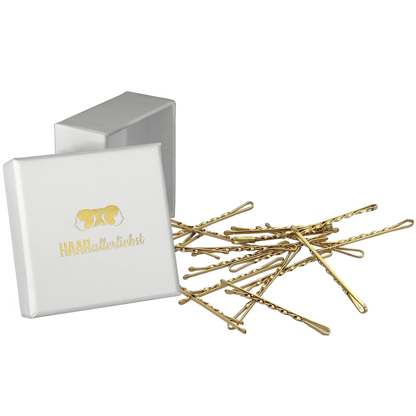 Bobby Pins gedreht (24 Stück | 5cm | (beige, gold, roségold, silber) für ultimativen Halt - HAARallerliebst