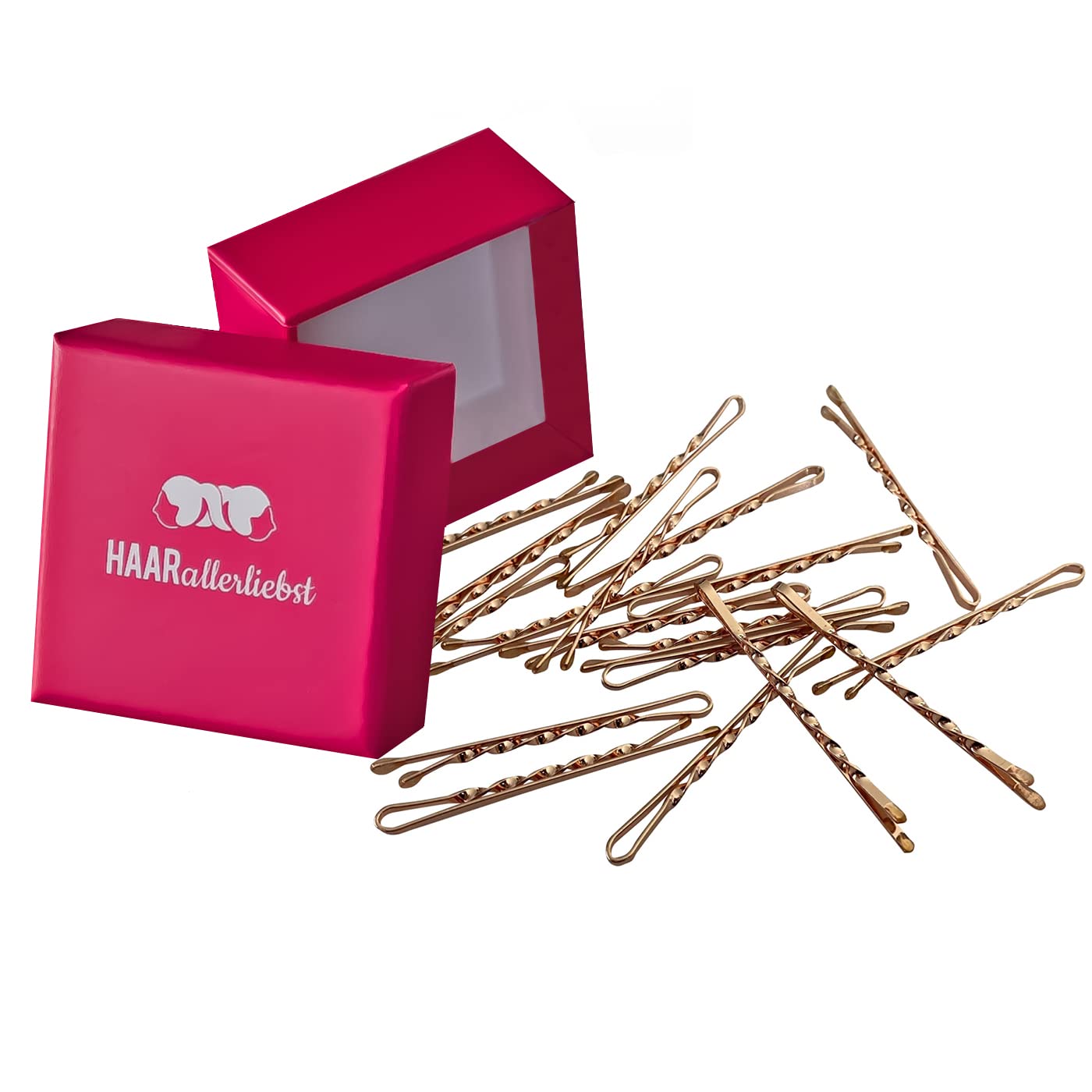 Bobby Pins gedreht (24 Stück | 5cm | (beige, gold, roségold, silber) für ultimativen Halt - HAARallerliebst