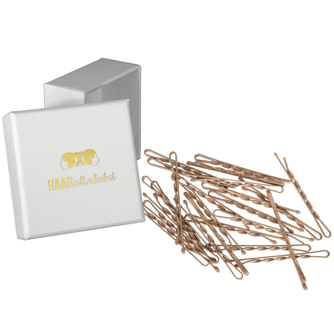 Bobby Pins gedreht (24 Stück | 5cm | (beige, gold, roségold, silber) für ultimativen Halt - HAARallerliebst
