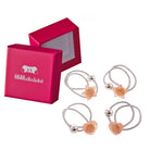Haargummi Set Herzen und Sterne (silber | 4 Stück) pinke Box - HAARallerliebst
