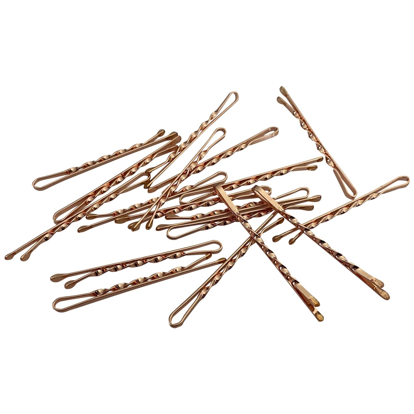 Bobby Pins gedreht (24 Stück | 5cm | (beige, gold, roségold, silber) für ultimativen Halt roségold - HAARallerliebst