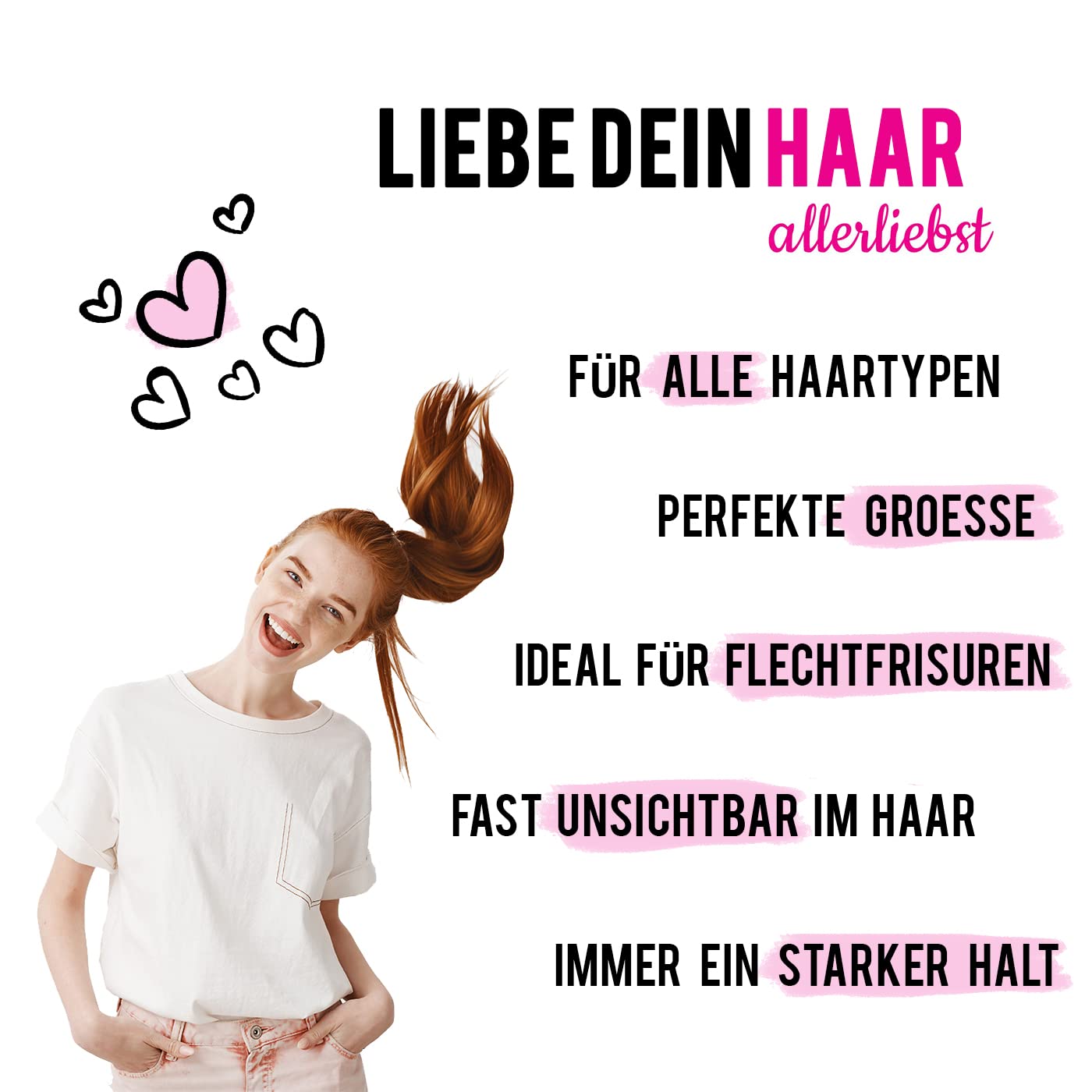 Haargummis mini klein (250 Stück | transparent | 1cm) - HAARallerliebst