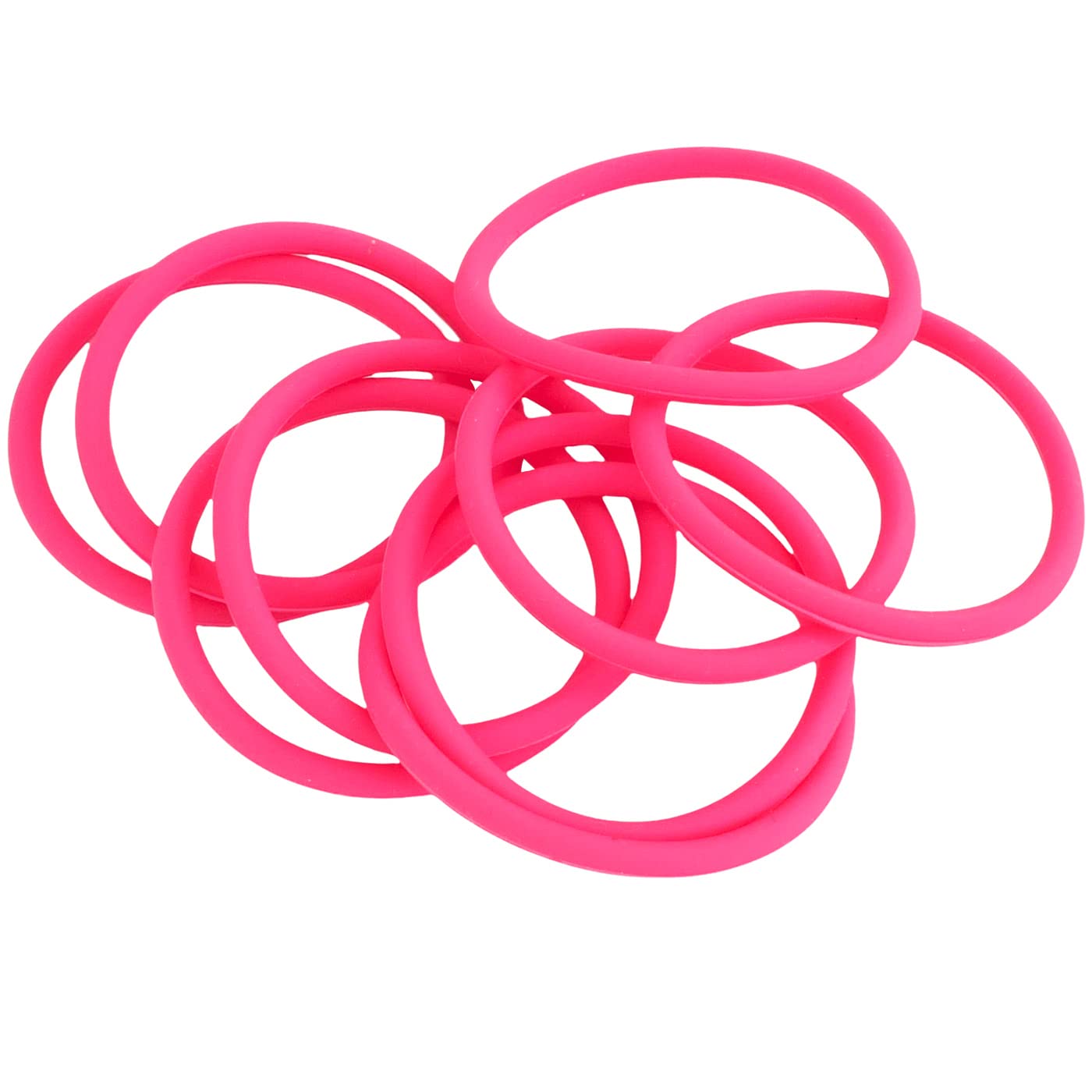 Haargummi Silikon (Pink Coralle Bordeaux | 9 Stück) extra starker Halt pink - HAARallerliebst