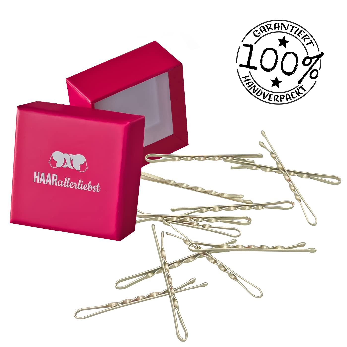 Bobby Pins gedreht (24 Stück | 5cm | (beige, gold, roségold, silber) für ultimativen Halt - HAARallerliebst