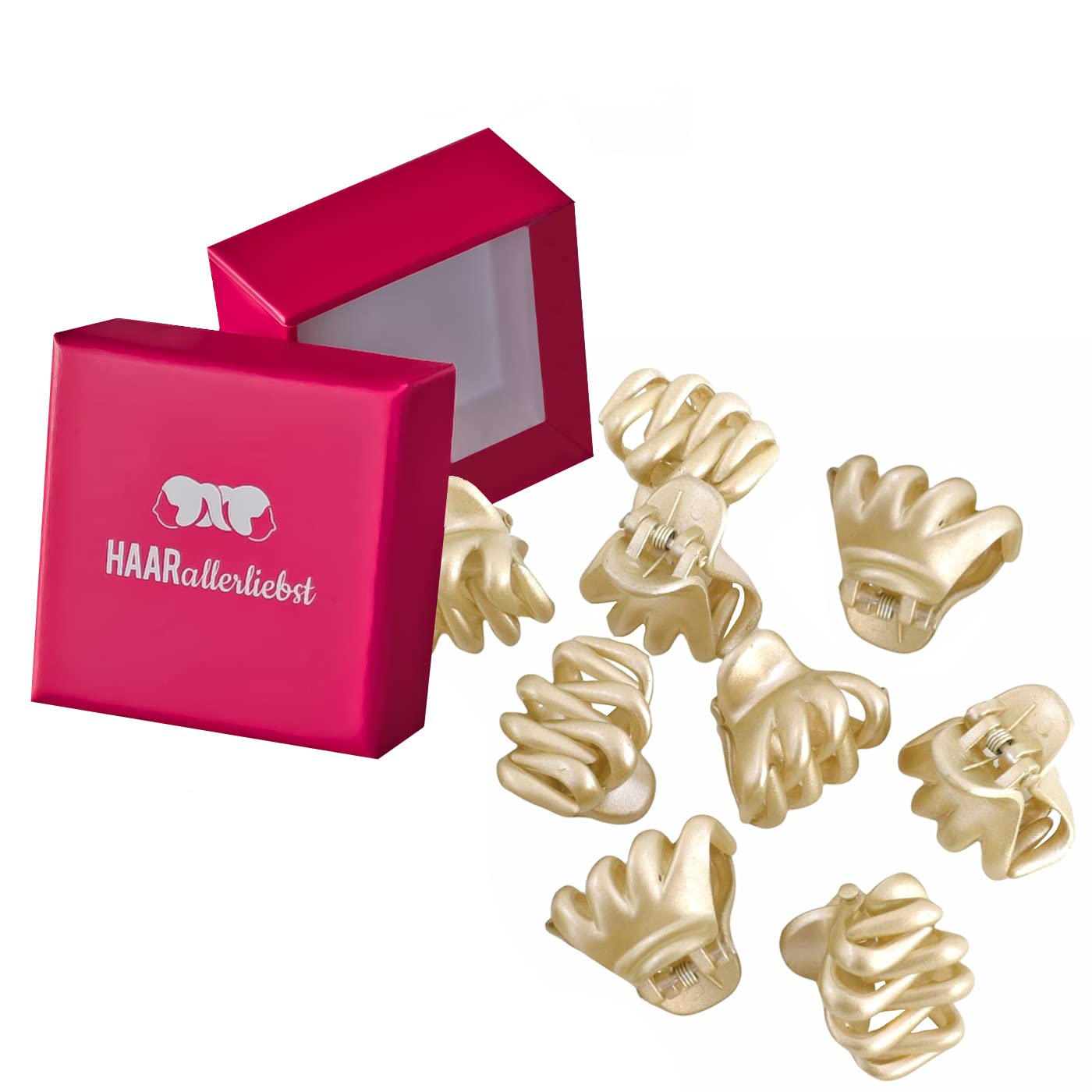 Haarklammern (gold schimmernd | 9 Stück | 24mm) - HAARallerliebst