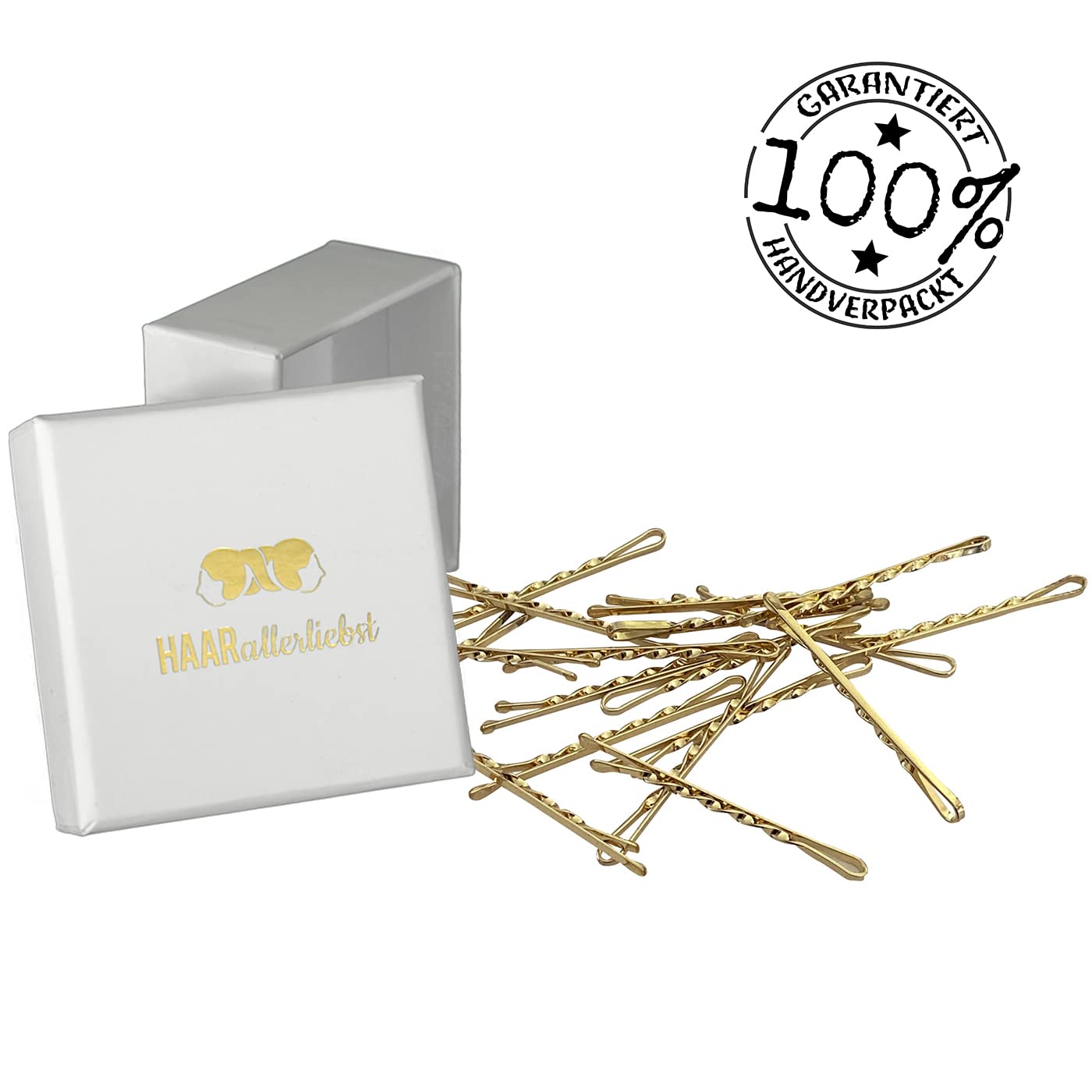 Bobby Pins gedreht (24 Stück | 5cm | (beige, gold, roségold, silber) für ultimativen Halt - HAARallerliebst