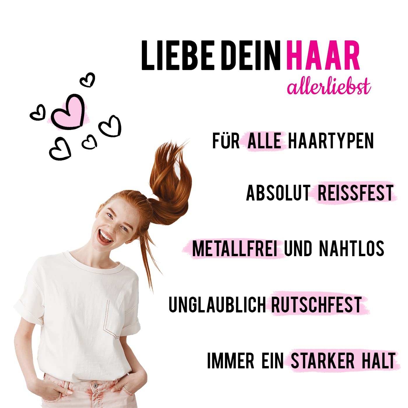 Silikon Haargummis (gelb | 9 Stück) extra starker Halt - HAARallerliebst