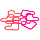 Silikon Haargummis Herzen (Pink Coralle | 8 Stück) extra starker Halt - HAARallerliebst