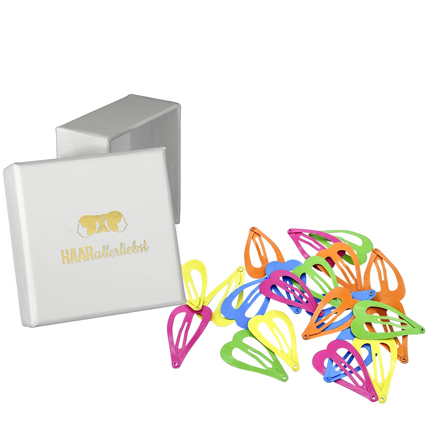 Haarspangen Herzen (20 Stück | 36mm) - HAARallerliebst