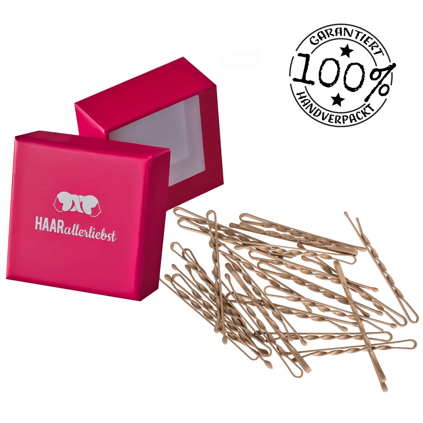 Bobby Pins gedreht (24 Stück | 5cm | (beige, gold, roségold, silber) für ultimativen Halt - HAARallerliebst