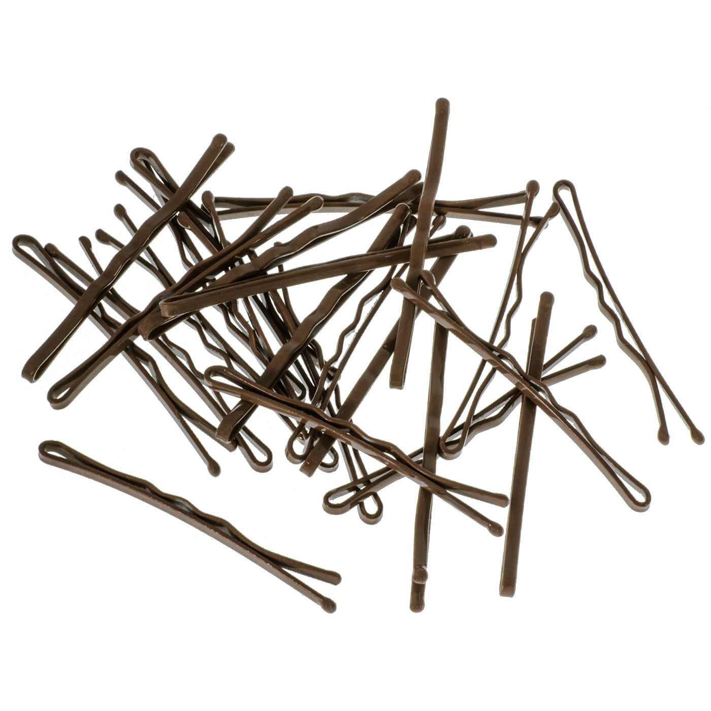Bobby Pins MORE GRIP (braun | 24 Stück | 5cm | Anti Rutsch Beschichtung) - HAARallerliebst