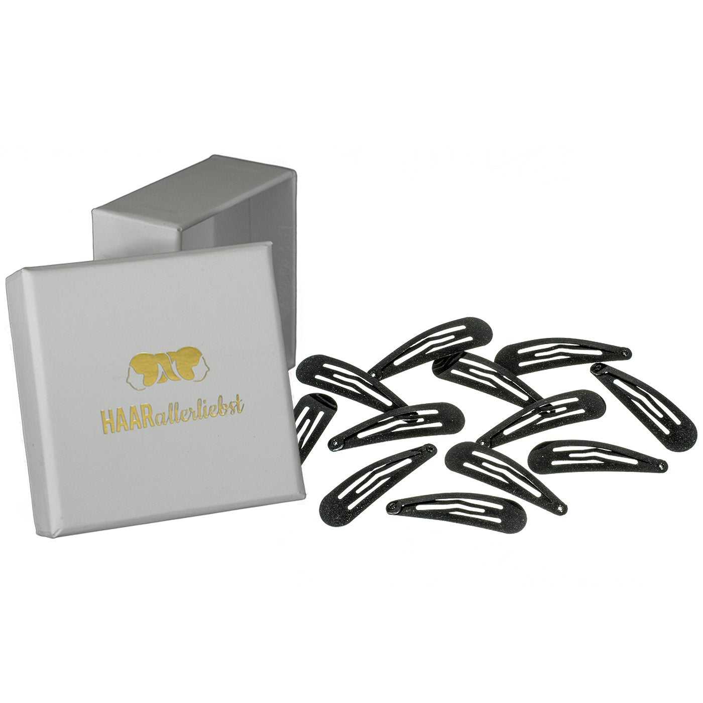 Haarspangen MORE GRIP (schwarz | 12 Stück | Anti Rutsch Beschichtung) - HAARallerliebst